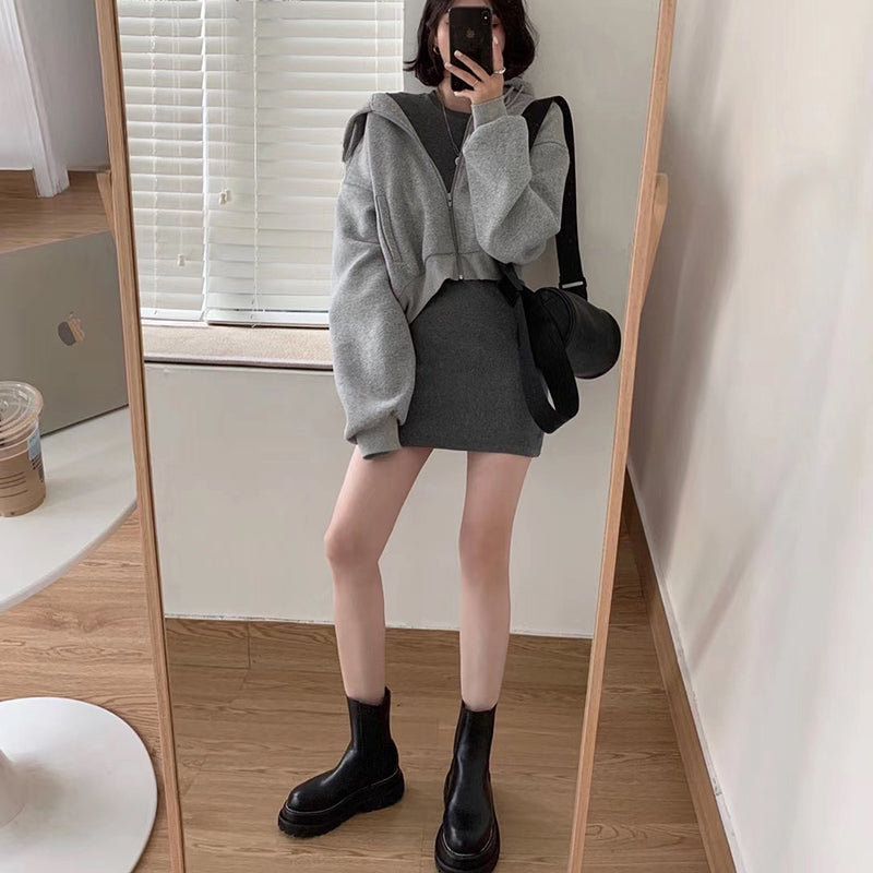 Slim Fit Cropped Hoodie - INTOHYPEZONE