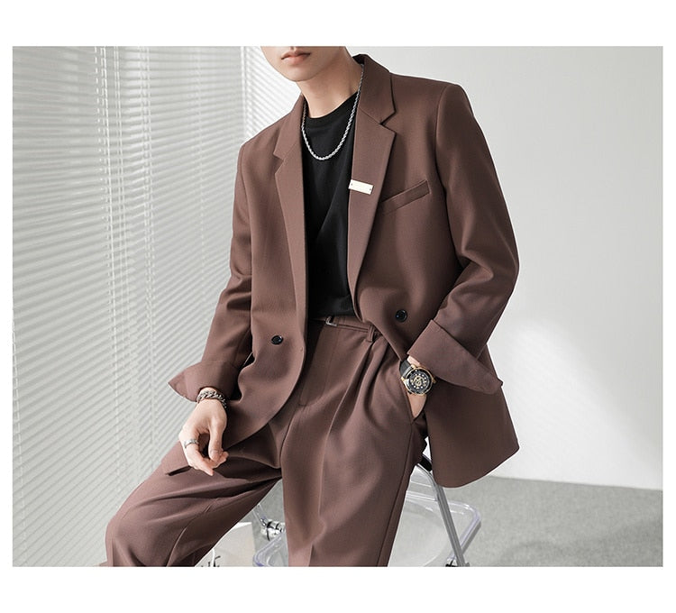 Solid Color Loose Blazer Coat - INTOHYPEZONE