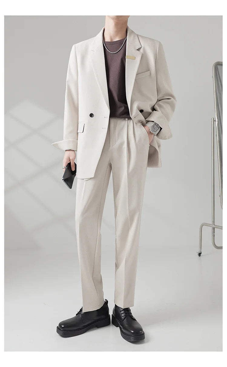 Solid Color Loose Blazer Coat - INTOHYPEZONE