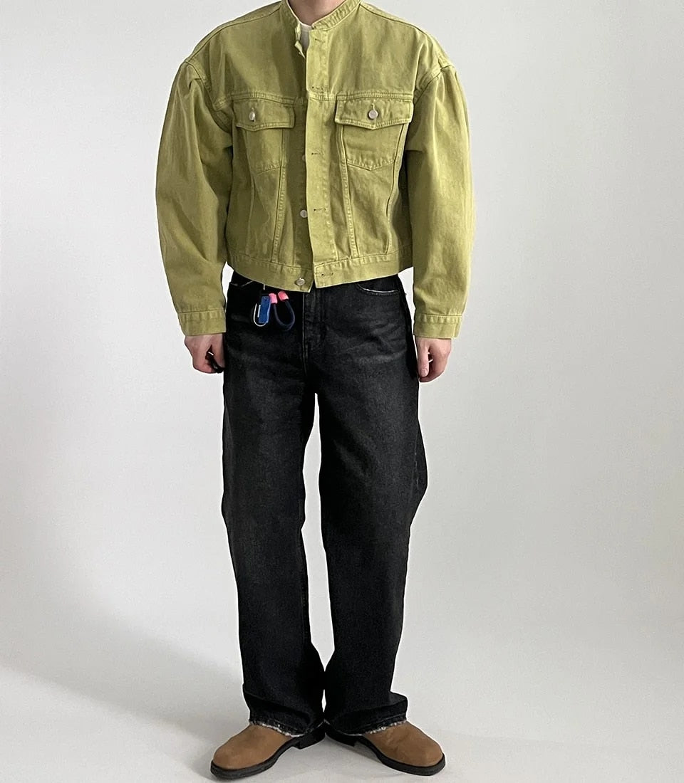 Stand Collar Denim Jackets - INTOHYPEZONE