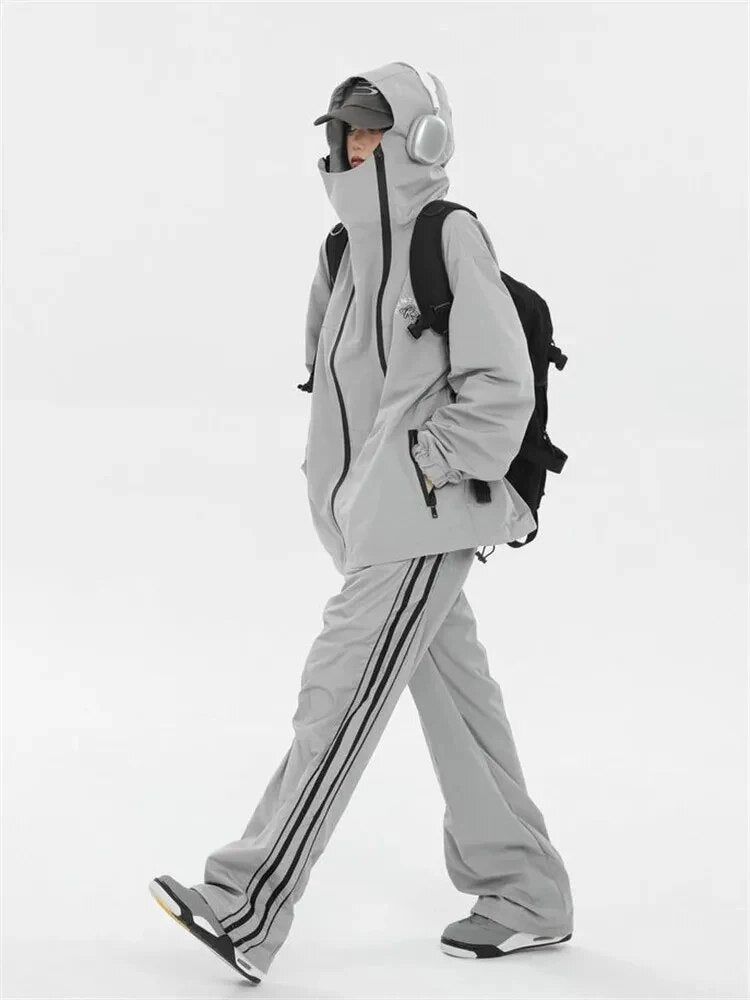 Striped Elastic Waist Cargo Pants - INTOHYPEZONE