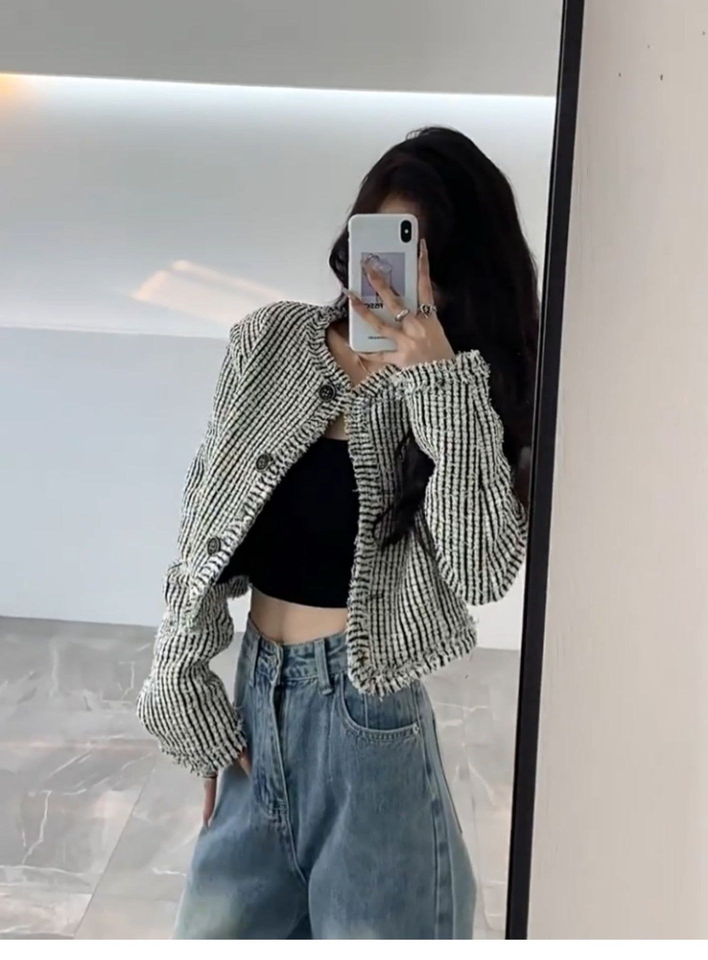 Tweed Single Breasted Jacket - INTOHYPEZONE