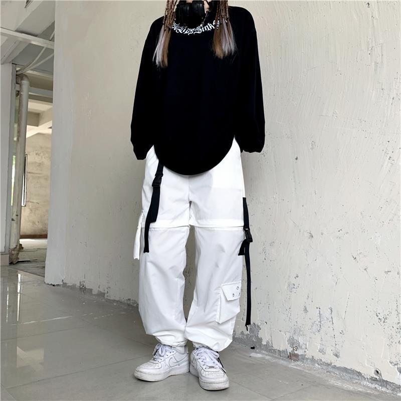White High Waist Cargo Pants - INTIOHYPEZONE