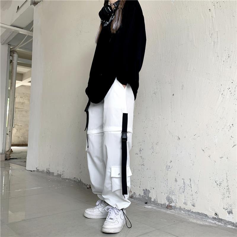 White High Waist Cargo Pants - INTIOHYPEZONE