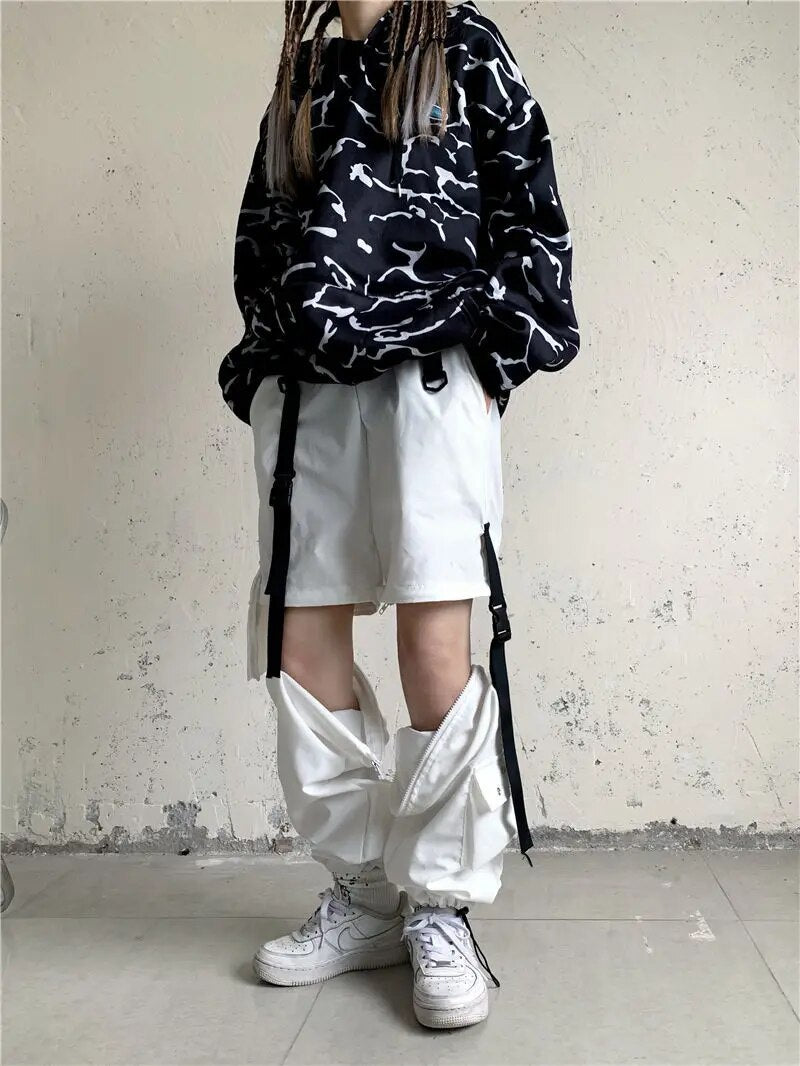 White High Waist Cargo Pants - INTIOHYPEZONE