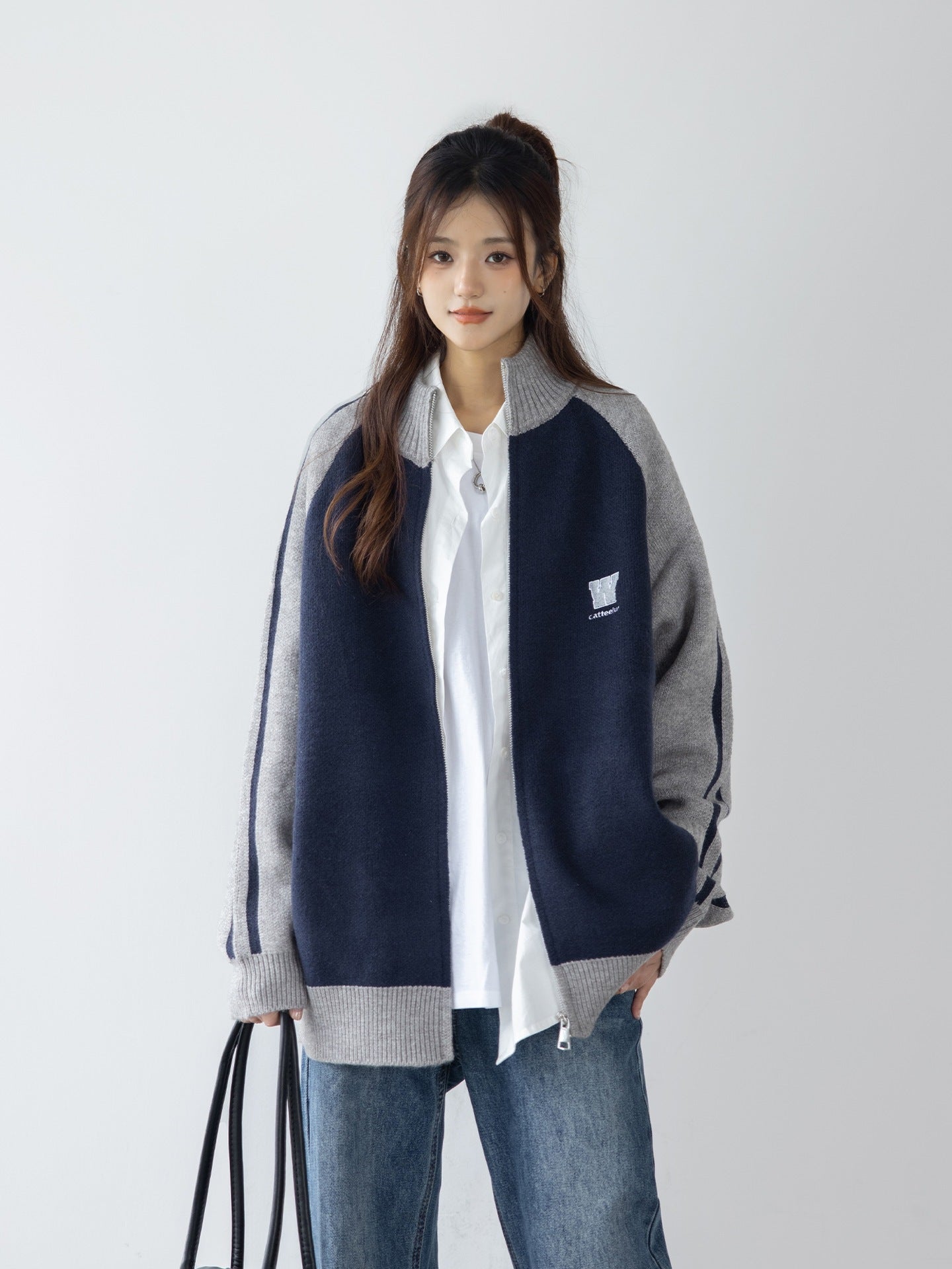 Zip Up Knitted Sweater - INTOHYPEZONE