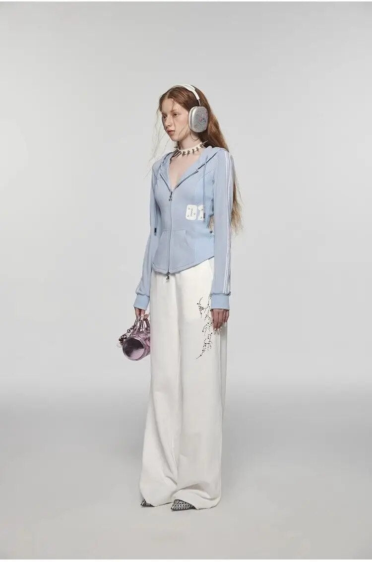 Zip Up Crop Hooded Shirt - INTOHYPEZONE