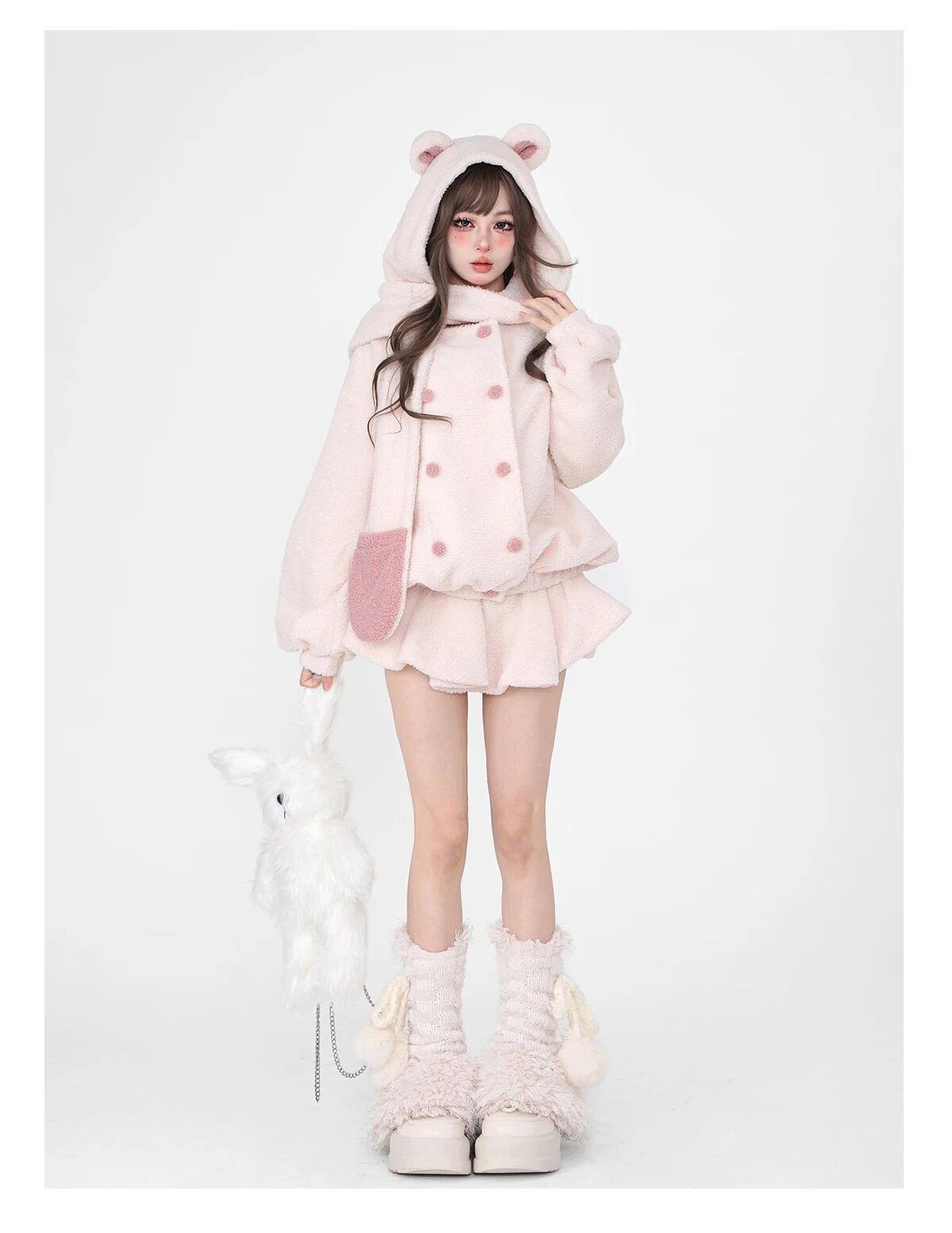 Sweet Lolita Style Cute Coat + Short Skirts Set - INOTHYPEZONE