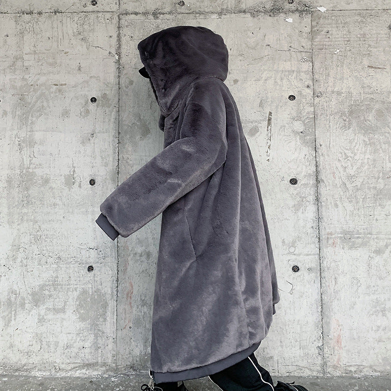 Cotton Hooded Woolen Long Coat - INTOHYPEZONE