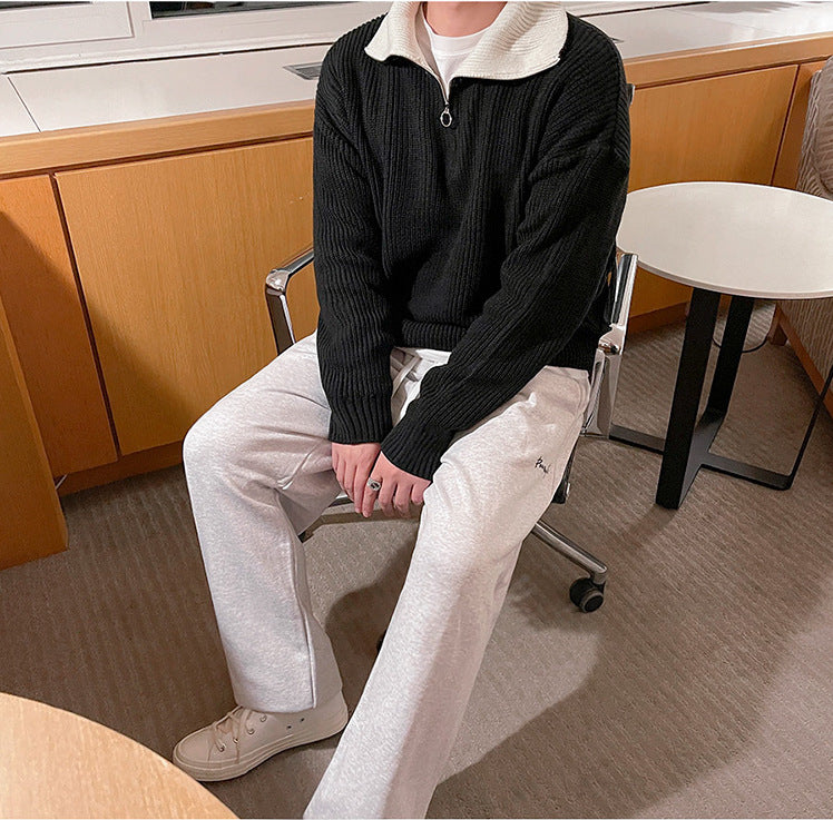 High Neck Zipper Sweater - INTOHYPEZONE