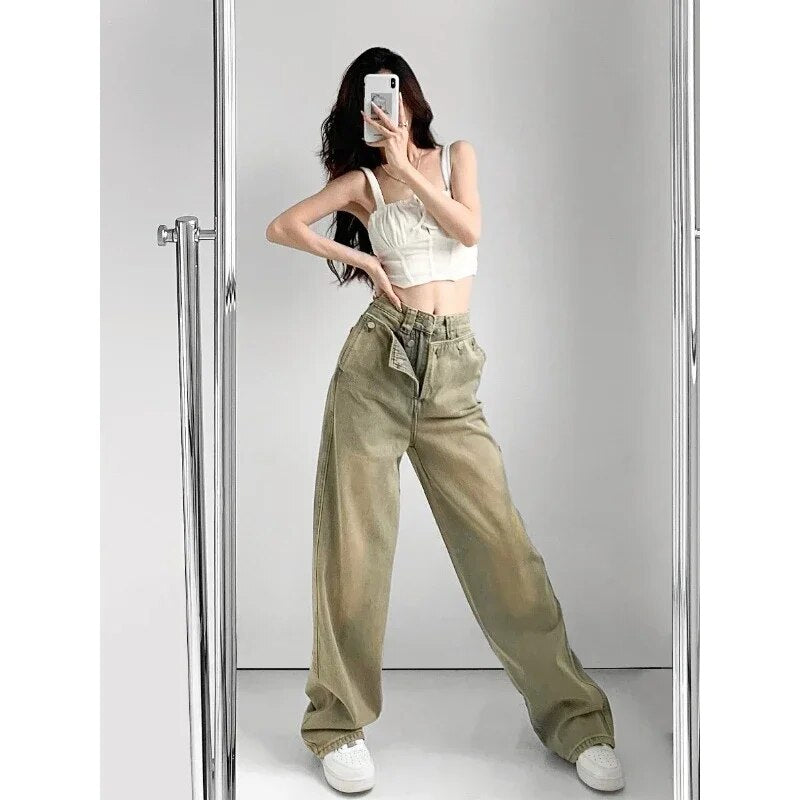 Vintage High Waist Loose Jeans - INTOHYPEZONE