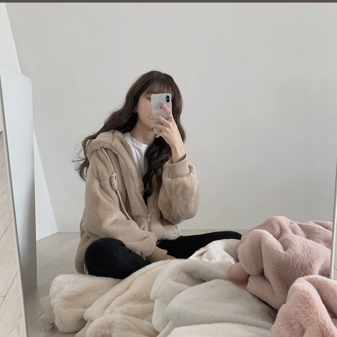 Big Pocket Plush Hooded Fashion Jacket - INTOHYPEZONE