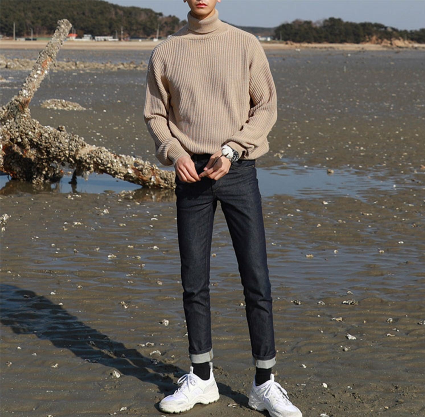 Pullover High Neck Loose Knit Sweatshirts - INTOHYPEZONE