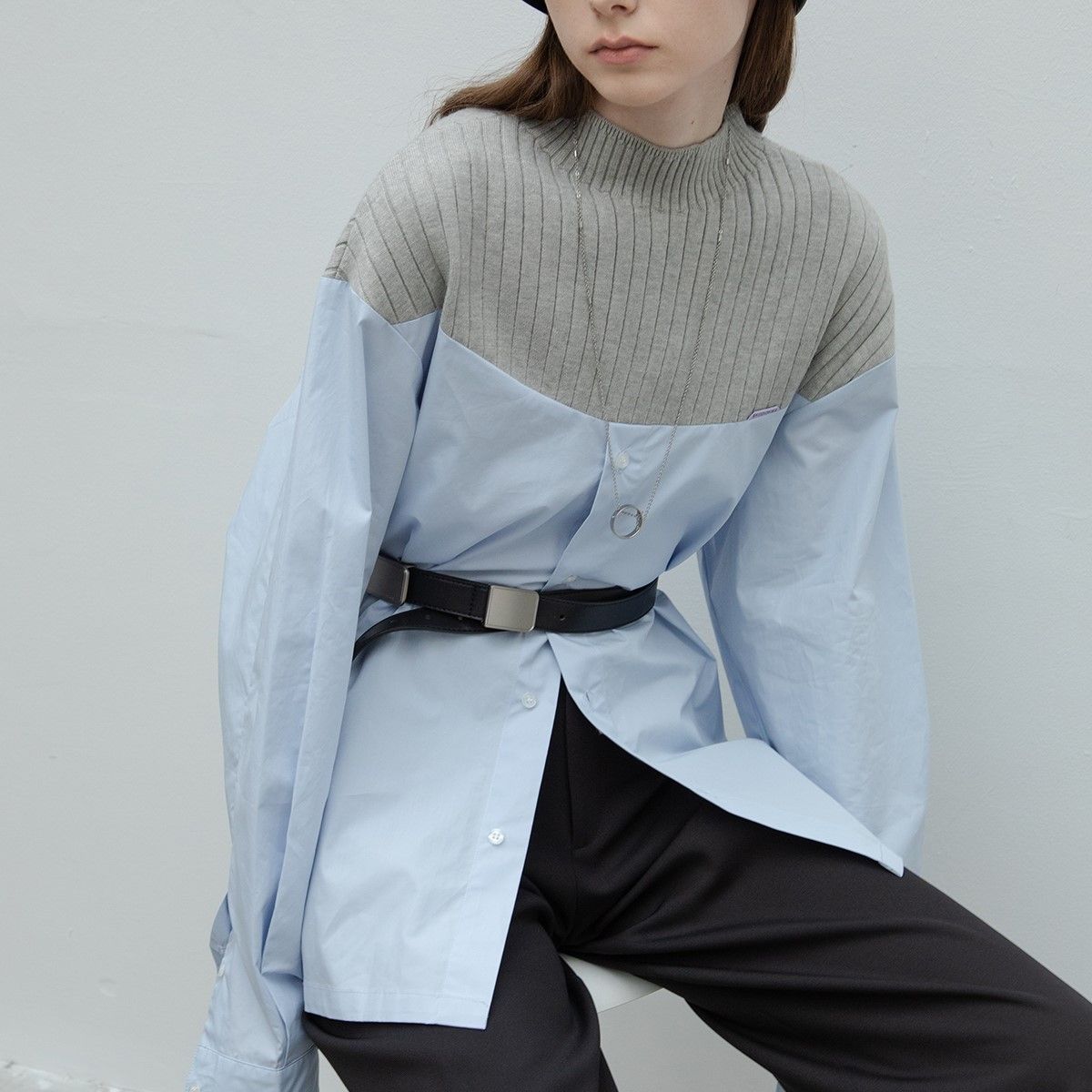 Striped Long Sleeve Loose Shirt - INTOHYPEZONE