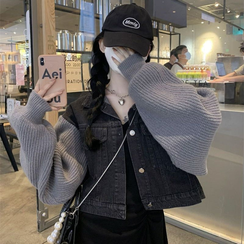 Blue Patchwork Denim Jacket - INTOHYPEZONE