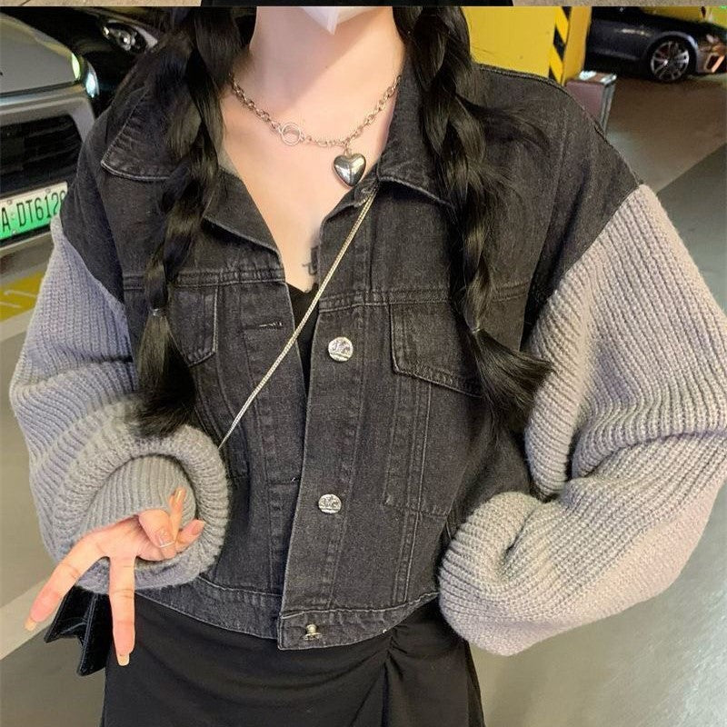 Blue Patchwork Denim Jacket - INTOHYPEZONE