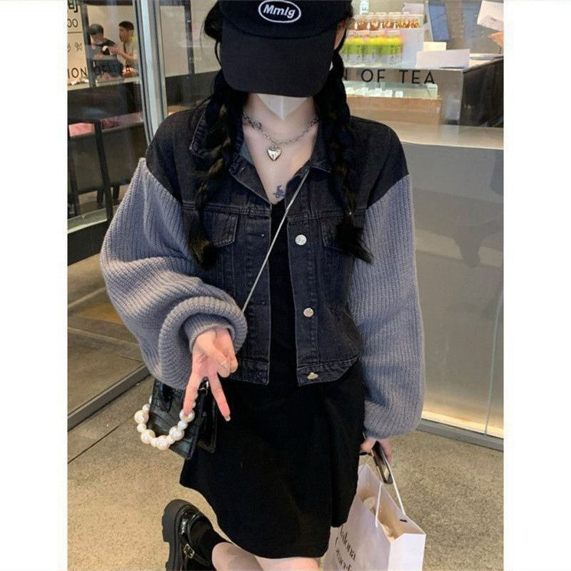 Blue Patchwork Denim Jacket - INTOHYPEZONE