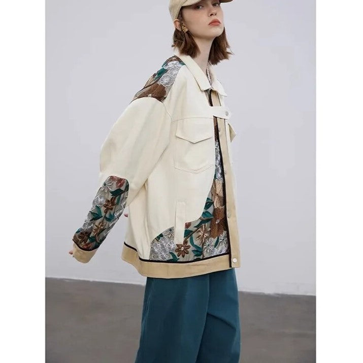 Single Breasted Floral Loose Jacket - INTOHYPEZONE