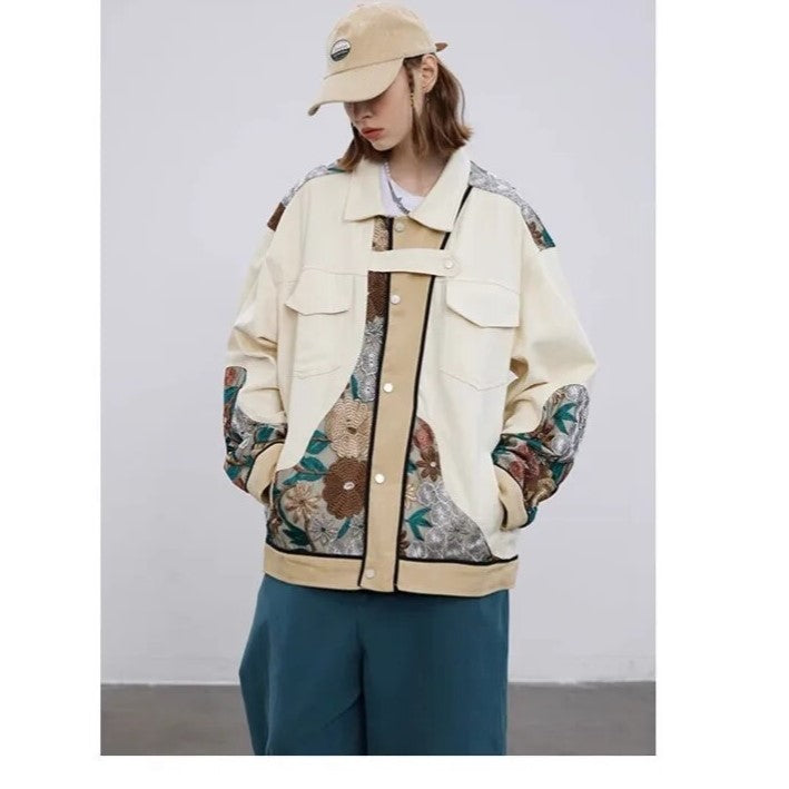 Single Breasted Floral Loose Jacket - INTOHYPEZONE