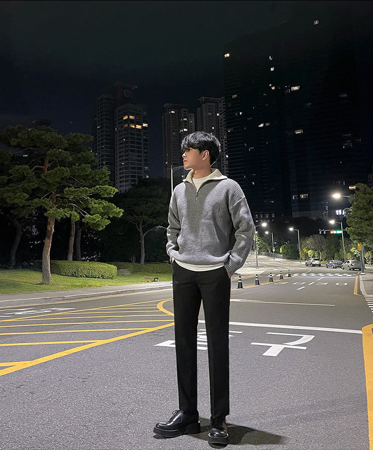 High Neck Zipper Sweater - INTOHYPEZONE