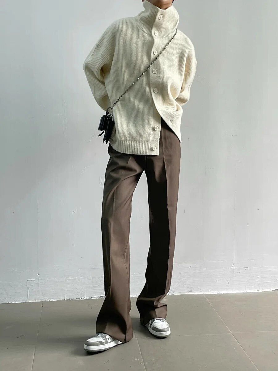 Turtleneck Lamb Wool Knitted Sweater - INTOHYPEZONE