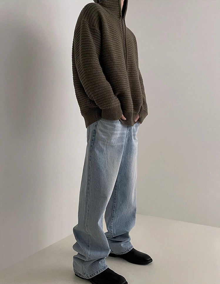 Hooded Knitted Thickened Sweater - INTOHYPEZONE