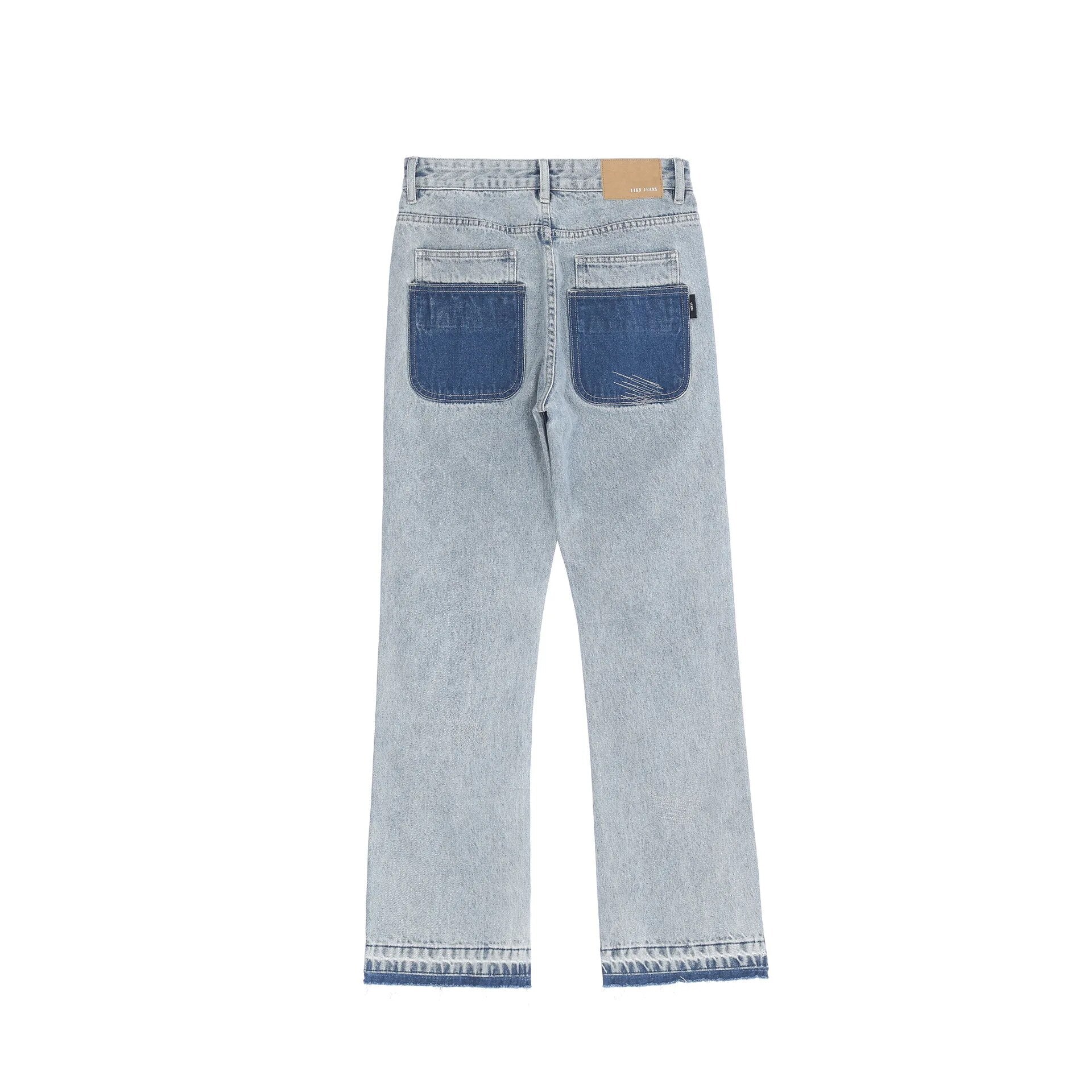 Star Patchwork Denim Pants - INTOHYPEZONE