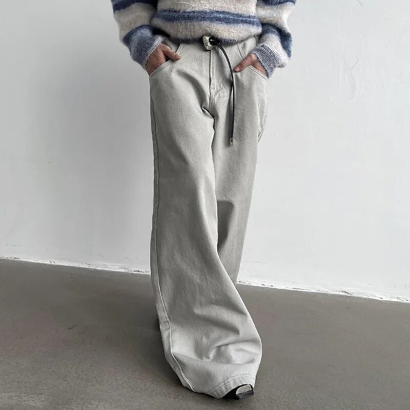Vintage Wash Wide Leg Pants - INTOHYPEZONE