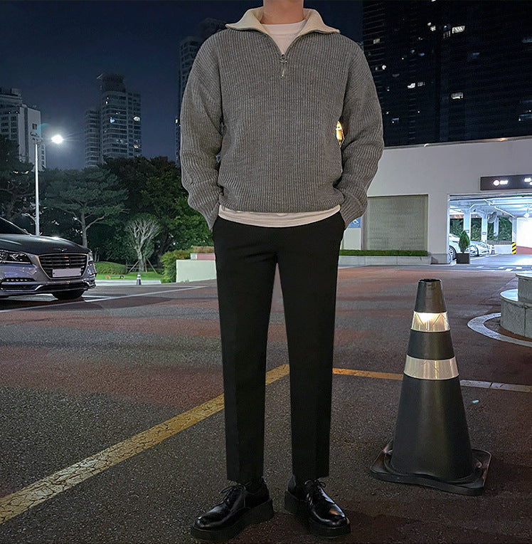 High Neck Zipper Sweater - INTOHYPEZONE