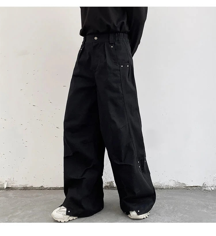 Pleated Loose Wide Leg Trousers - INTOHYPEZONE
