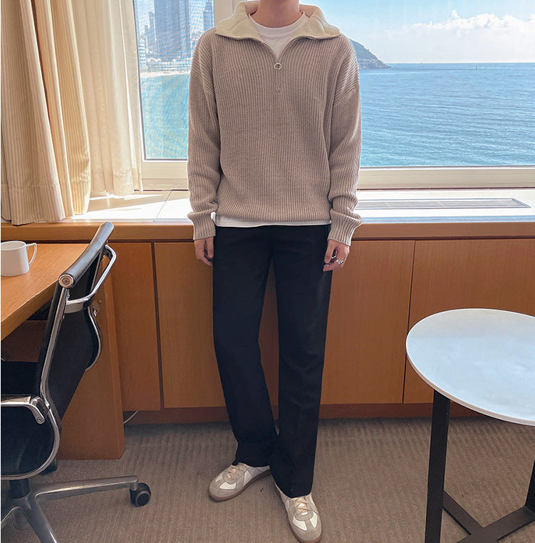High Neck Zipper Sweater - INTOHYPEZONE