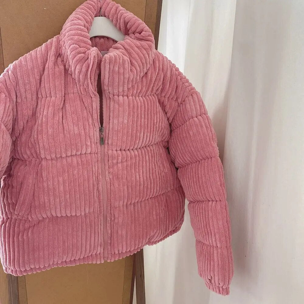 Corduroy Cropped Jackets - INTOHYPEZONE