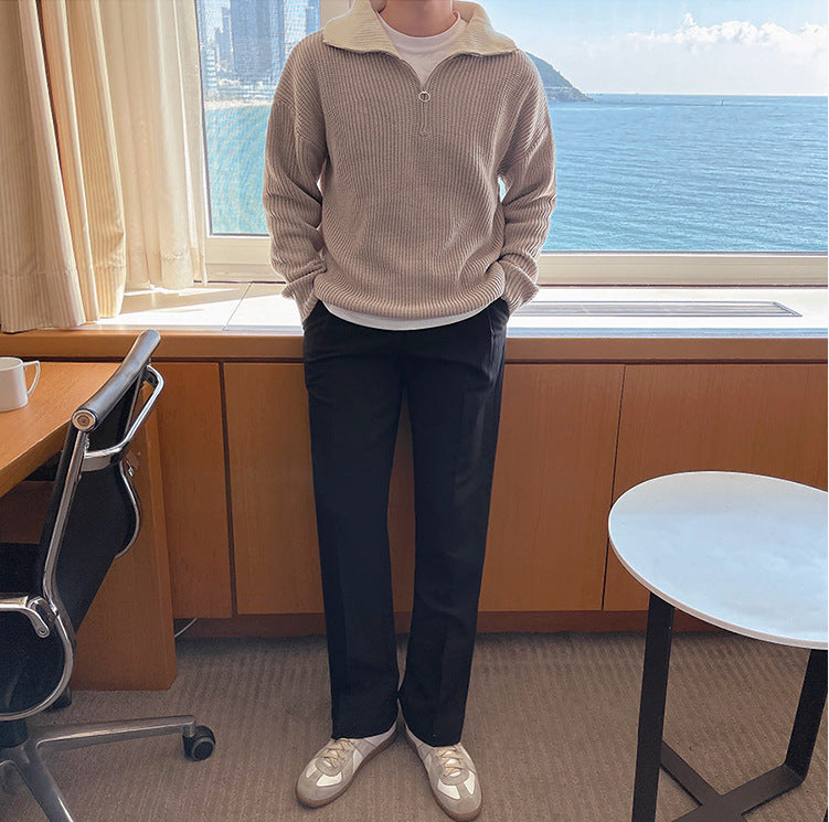 High Neck Zipper Sweater - INTOHYPEZONE
