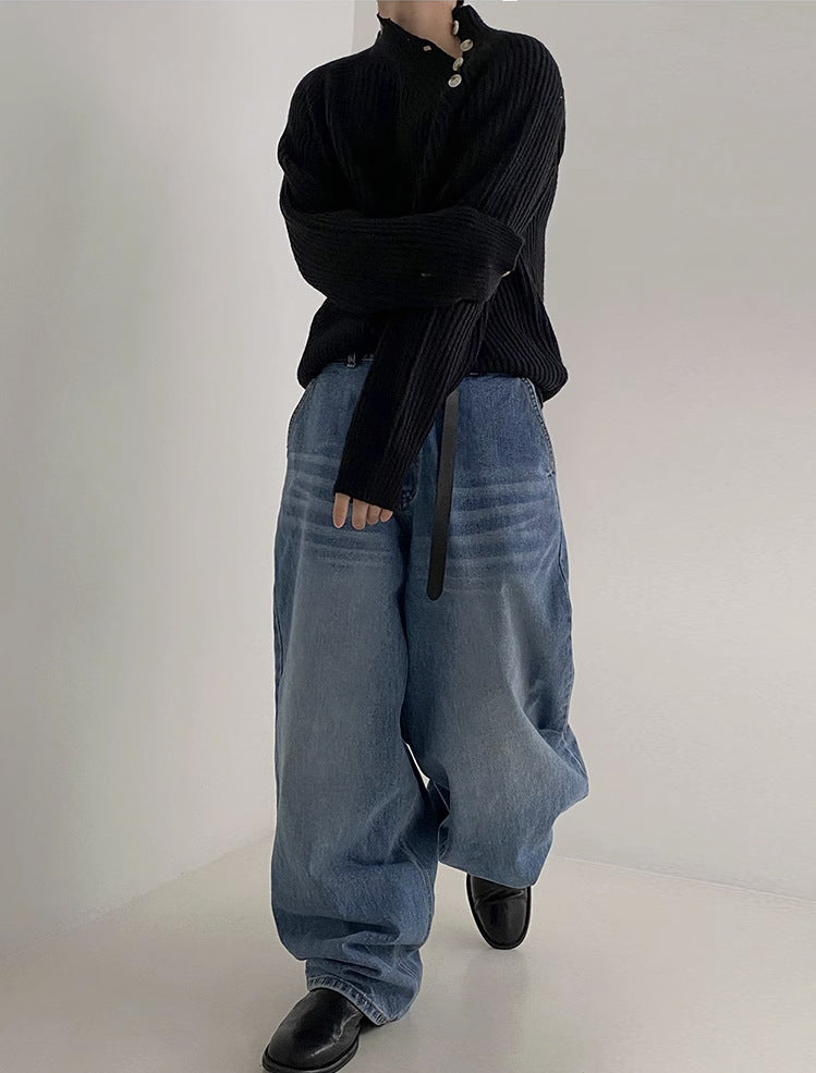 Half Neck Knit Sweater - INTOHYPEZONE