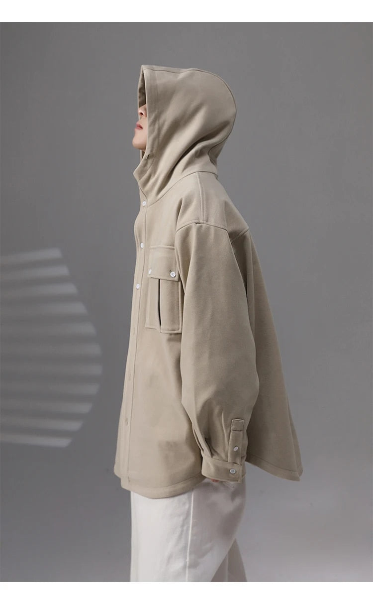 Hooded Woolen Short Jacket - INTOHYPEZONE