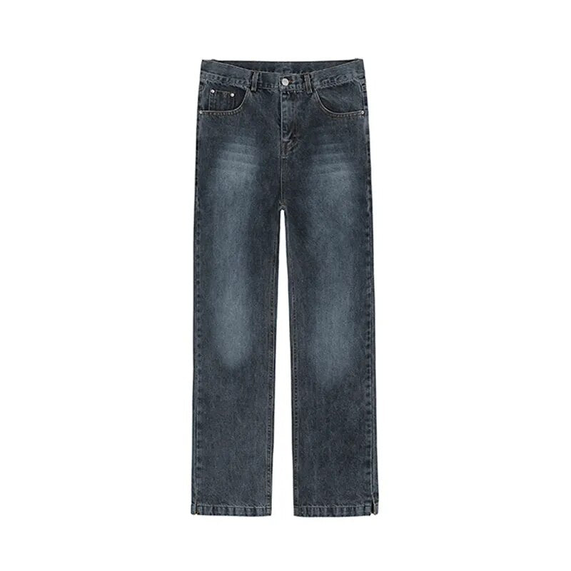 Split Bottoms Vintage Straight Jeans -INTOHYPEZONE