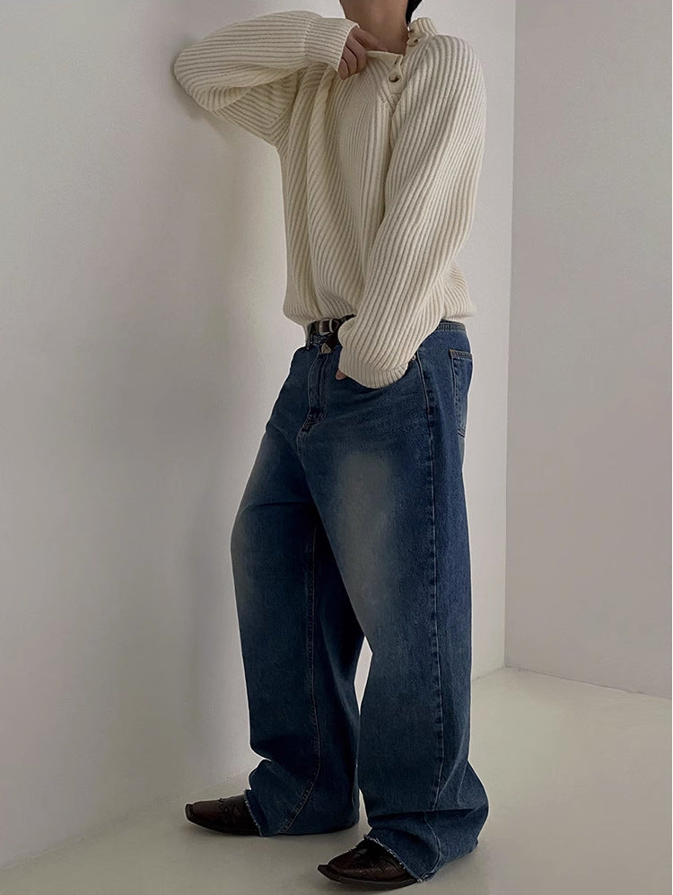 Half Neck Knit Sweater - INTOHYPEZONE