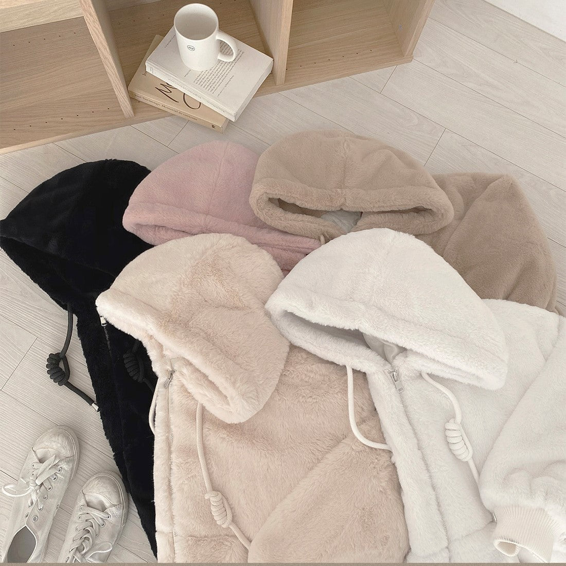 Big Pocket Plush Hooded Fashion Jacket - INTOHYPEZONE