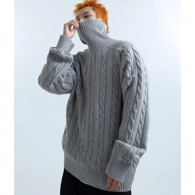 High Neck Shoulder Pad Pullovers - INTOHYPEZONE