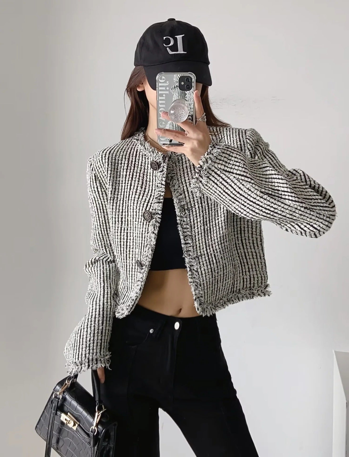 Tweed Single Breasted Jacket - INTOHYPEZONE