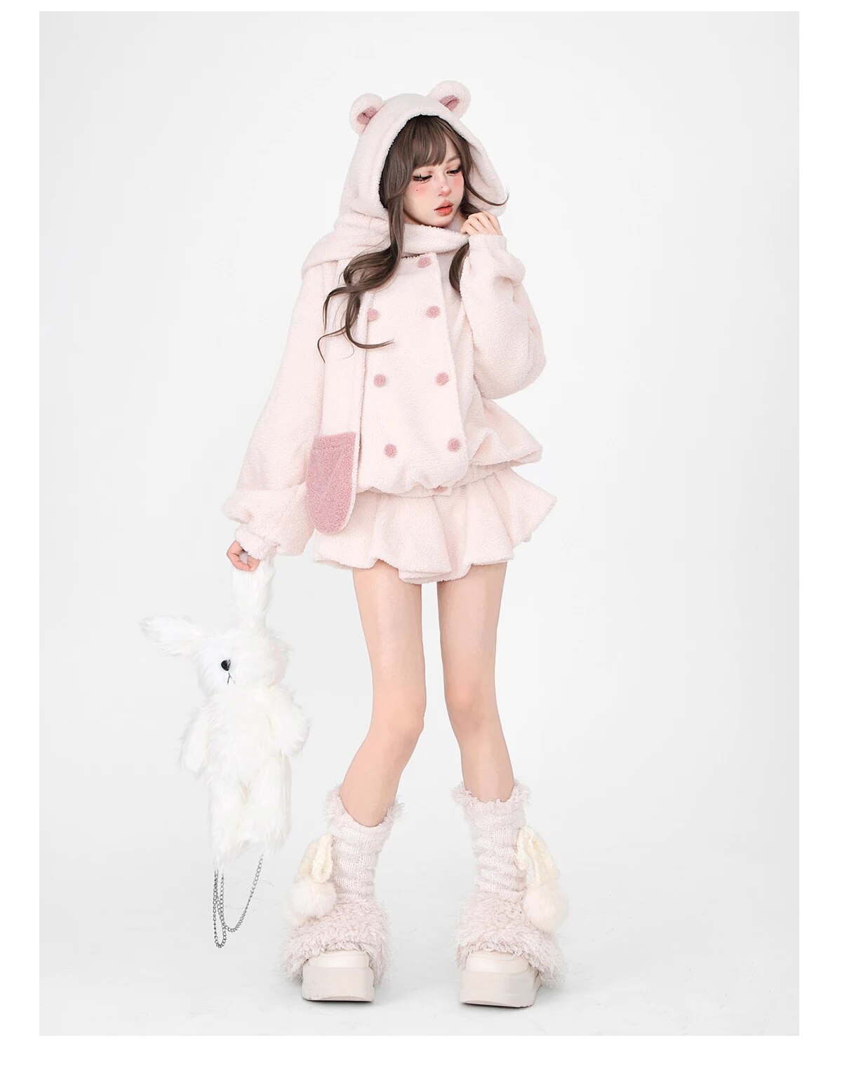 Sweet Lolita Style Cute Coat + Short Skirts Set - INOTHYPEZONE