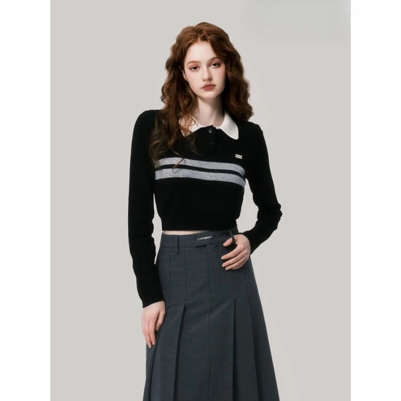 Vintage Knitted Slim Fit Sweater Top - INTOHYPEZONE