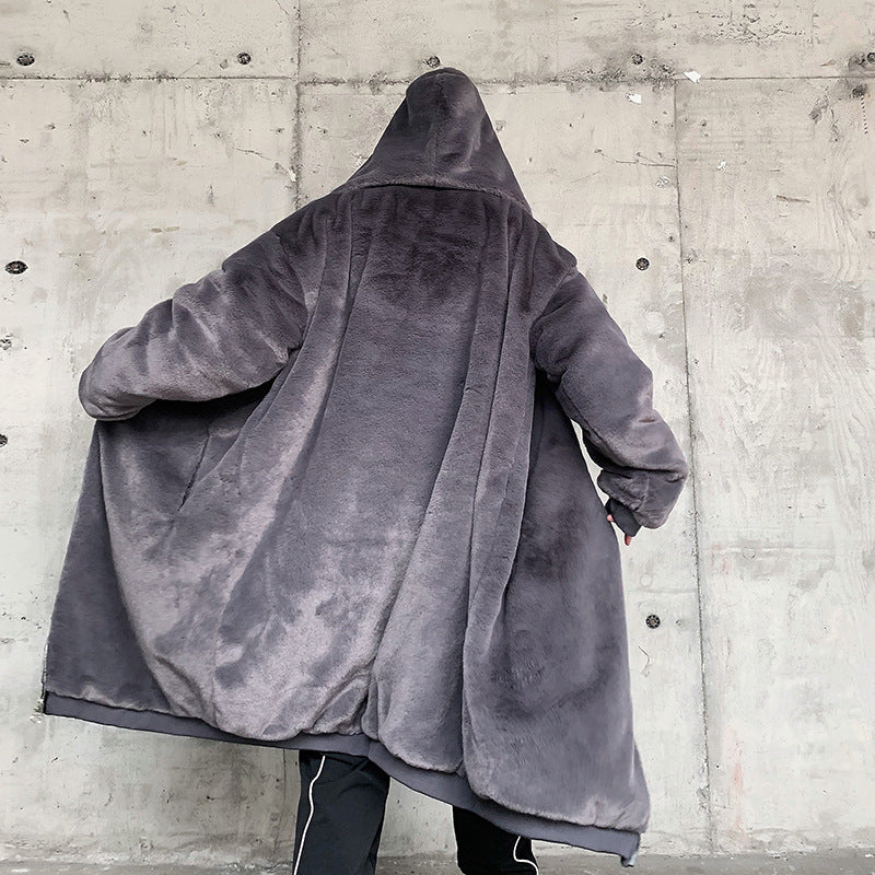 Cotton Hooded Woolen Long Coat - INTOHYPEZONE
