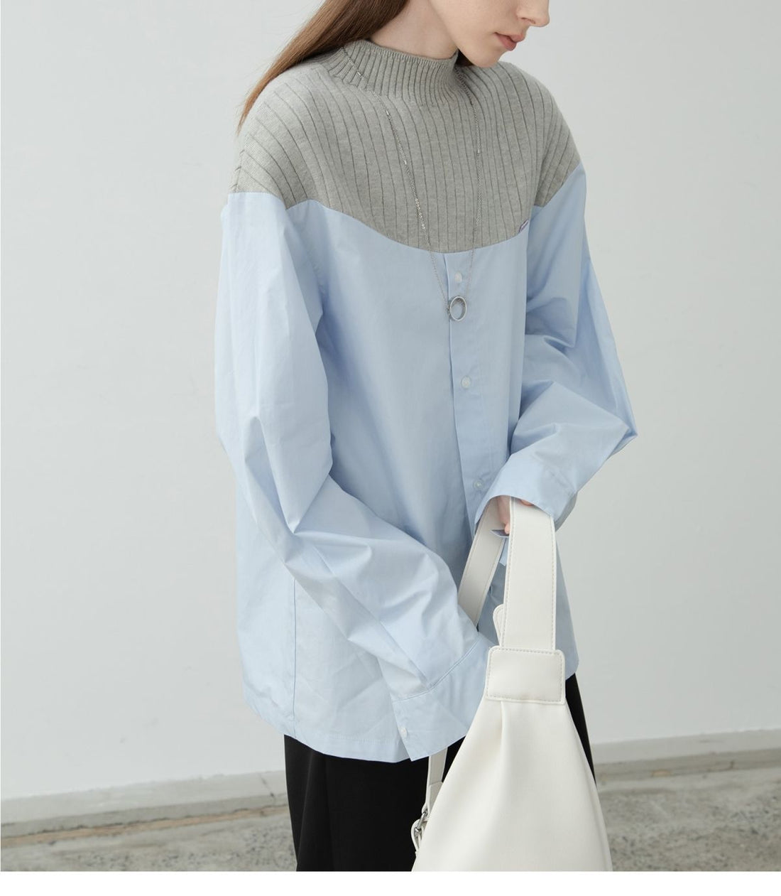 Striped Long Sleeve Loose Shirt - INTOHYPEZONE