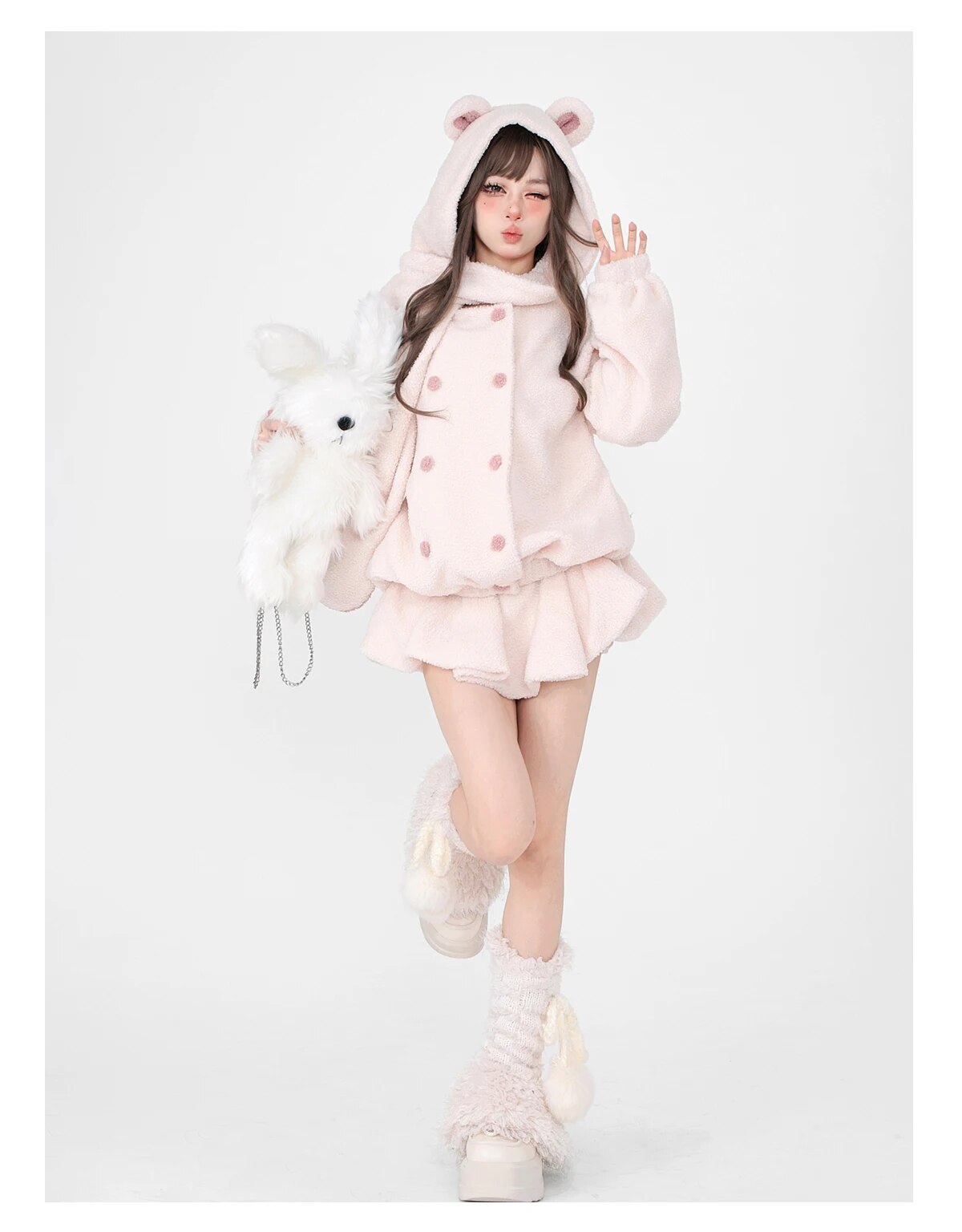 Sweet Lolita Style Cute Coat + Short Skirts Set - INOTHYPEZONE