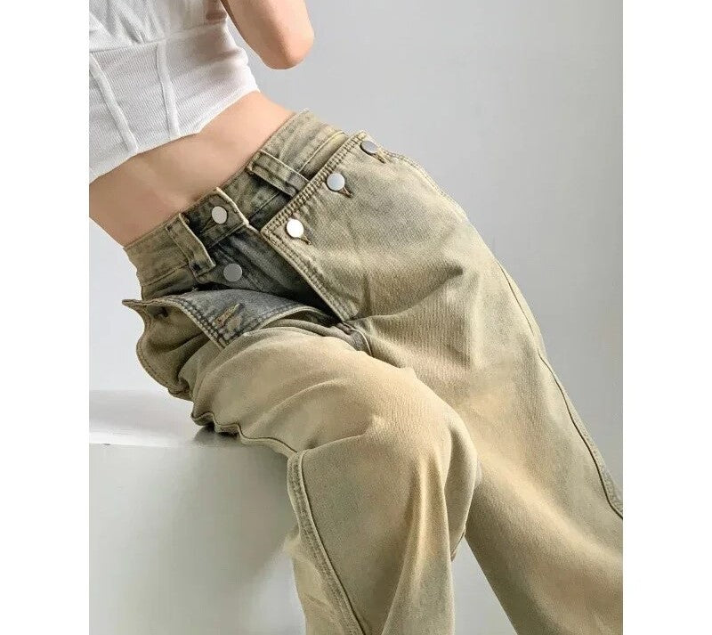 Vintage High Waist Loose Jeans - INTOHYPEZONE