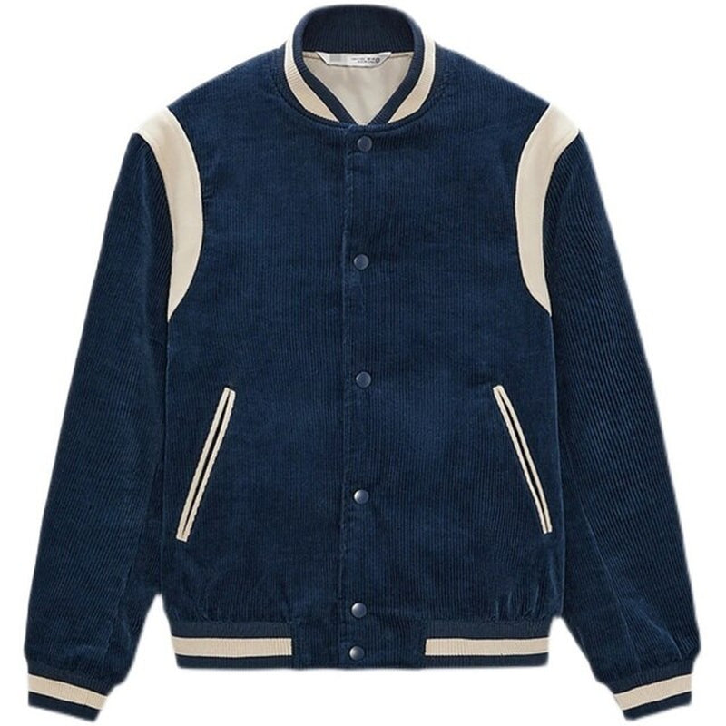 Single Breasted Corduroy Baseball Jacket