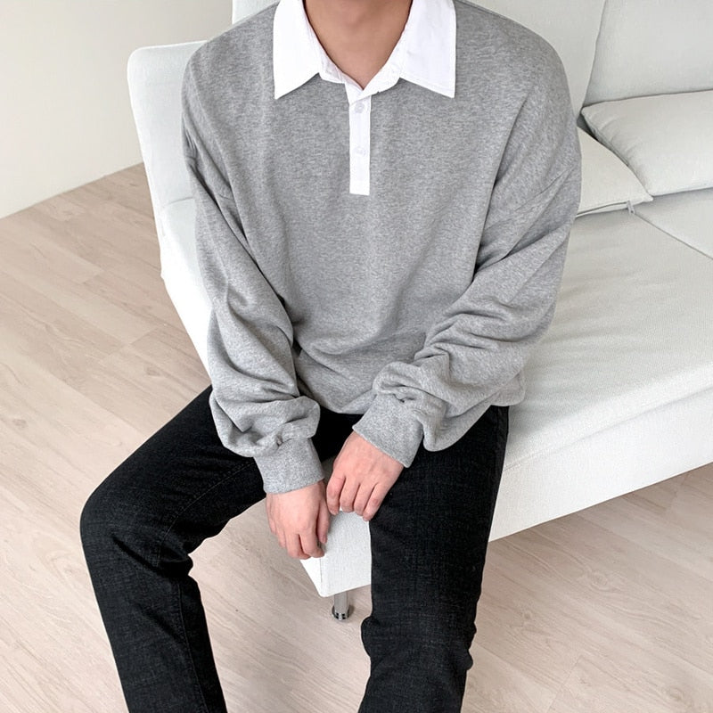 TURN DOWN COLLAR SWEATER - INTOHYPEZONE