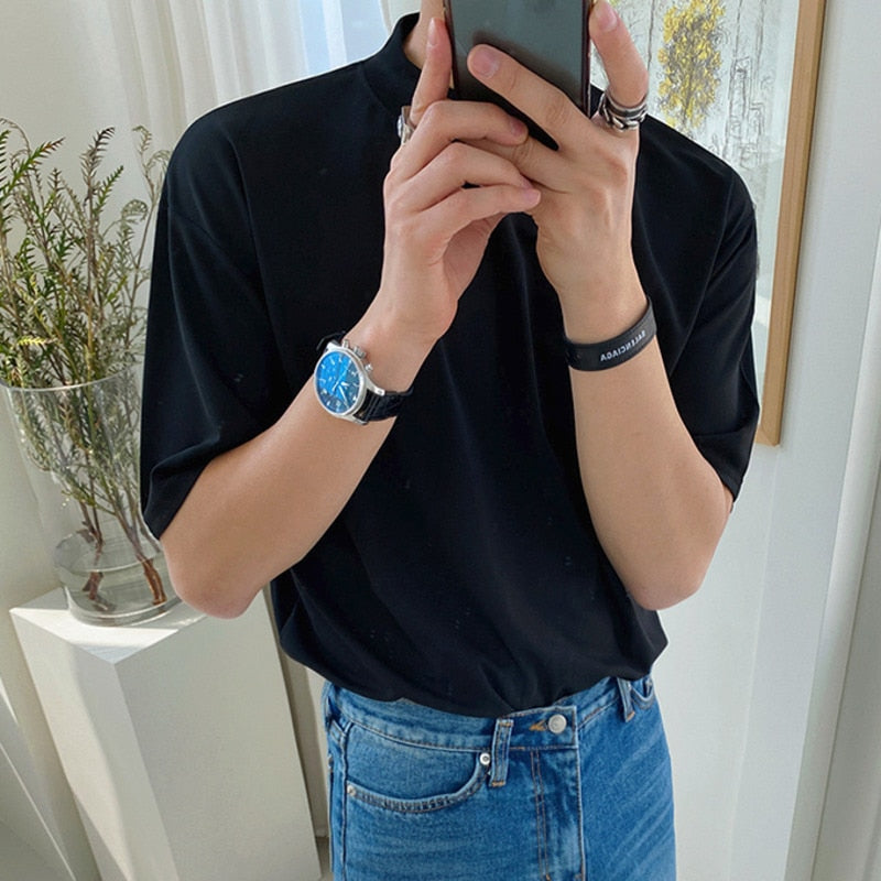 MOCK NECK TEE - INTOHYPEZONE