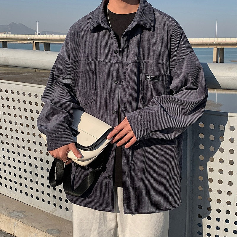 OVERSIZE CORDUROY SHIRT - INTOHYPEZONE